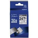 （まとめ）ブラザー ピータッチ TZeテープ強粘着ラミネートテープ 24mm 白/黒文字 TZE-S251 1個【×3セット】