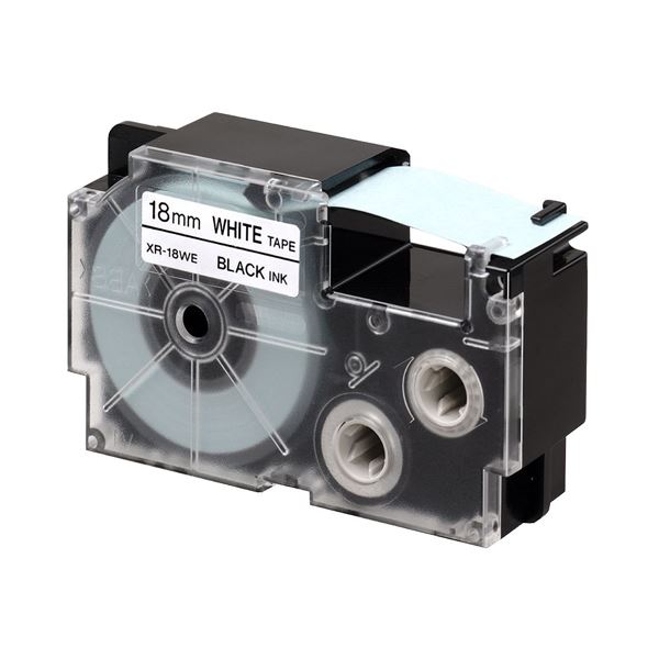 カシオ NAME LANDスタンダードテープ 18mm×8m 白/黒文字 XR-18WE 1セット(5個) b04
