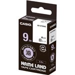 （まとめ）カシオ NAME LAND油の付いている面にもしっかりはれるテープ 9mm×5.5m 白/黒文字 XR-9TRWE 1個【×5セット】