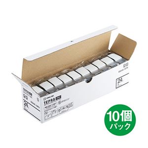 キングジム テプラ PROテープカートリッジ 24mm 白/黒文字 エコパック SS24K-10PN 1パック(10個)