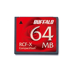 （まとめ）バッファロー コンパクトフラッシュ64MB RCF-X64MY 1枚【×2セット】