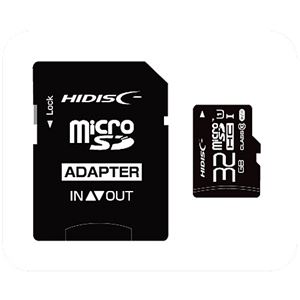 （まとめ）ハイディスク microSDHCカード32GB class10 UHS-I対応 SD変換アダプター付き HDMCSDH32GCL10UIJP3 1枚【×2セット】