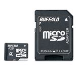 （まとめ）バッファロー microSDHCカード4GB Class4 防水仕様 SDHC変換アダプター付 RMSD-BS4GAB 1枚【×3セット】