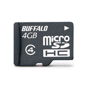 （まとめ）バッファロー microSDHCカード4GB Class4 防水仕様 RMSD-BS4GB 1枚【×3セット】