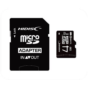 （まとめ）ハイディスク microSDHCカード4GB class10 UHS-I対応 SD変換アダプター付き HDMCSDH4GCL10UIJP3 1枚【×5セット】