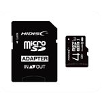 （まとめ）ハイディスク microSDHCカード4GB class10 UHS-I対応 SD変換アダプター付き HDMCSDH4GCL10UIJP3 1枚【×5セット】