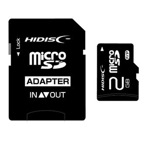 （まとめ）ハイディスク microSDカード2GB SD変換アダプター付き HDMCSD2GCLJP3 1枚【×5セット】