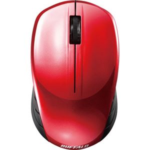 バッファロー 無線 BlueLED3ボタン スタンダードマウス レッド BSMBW107RD 1セット(10個)