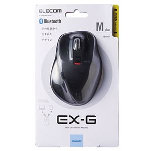 エレコム EX-G BluetoothBlueLEDマウス Mサイズ ブラック M-XGM10BBBK 1個