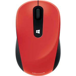 （まとめ）マイクロソフト スカルプトモバイルマウス ファイヤーレッド 43U-00040 1個【×2セット】