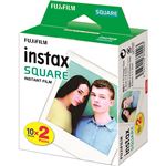 （まとめ）富士フイルム インスタントカラーフィルムinstax SQUARE ホワイト 1箱(20枚:10枚×2パック)【×3セット】