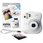 富士フイルム インスタントカメラ チェキinstax mini25 ホワイト 純正ハンドストラップ付 INSMINI25 WHITE N 1台