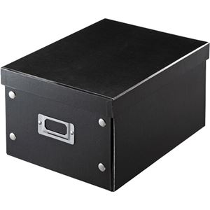 （まとめ）サンワサプライ 組み立て式収納BOXW210×D275×H150mm ブラック FCD-MT4BK 1個【×5セット】