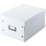 （まとめ）サンワサプライ 組み立て式収納BOXW210×D275×H150mm ホワイト FCD-MT4W 1個【×5セット】