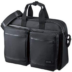 サンワサプライ 超撥水・軽量PCバッグ3WAYタイプ 15.6インチワイド対応 シングル ブラック BAG-LW10BK 1個