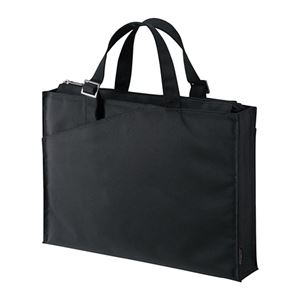 （まとめ）サンワサプライ カジュアルPCバッグ16.4型ワイド対応 ブラック BAG-CA4BK 1個【×2セット】