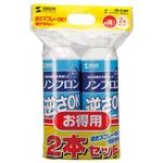 （まとめ）サンワサプライエアダスター(逆さOKエコタイプ) 350ml CD-31SET 1パック(2本)【×3セット】