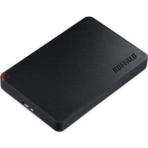 バッファロー MiniStation2.5インチ 外付けポータブルHDD 1TB ブラック HD-PCF1.0U3-BBE 1台