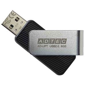 アドテック USB2.0回転式フラッシュメモリ 16GB ブラック AD-UPTB16G-U2R 1セット(10個)