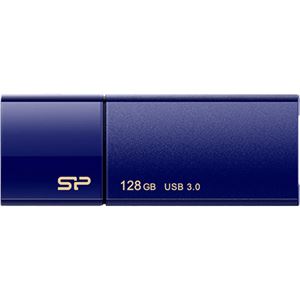 シリコンパワー USB3.0スライド式フラッシュメモリ 128GB ネイビー SP128GBUF3B05V1D 1個