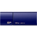 シリコンパワー USB3.0スライド式フラッシュメモリ 128GB ネイビー SP128GBUF3B05V1D 1個