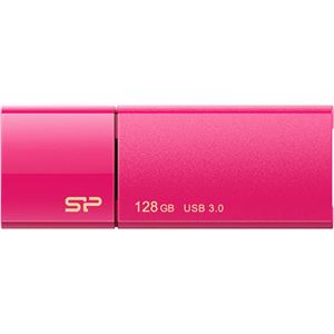 シリコンパワー USB3.0スライド式フラッシュメモリ 128GB ピンク SP128GBUF3B05V1H 1個