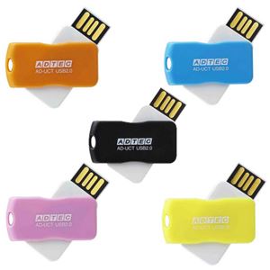 アドテック USB2.0回転式フラッシュメモリ 16GB 5色 AD-UCTF16G-U2R 1パック(5個:各色1個)