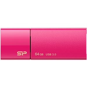 シリコンパワー USB3.0スライド式フラッシュメモリ 64GB ピンク SP064GBUF3B05V1H 1個