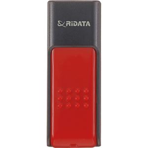 （まとめ）RiDATA ラベル付USBメモリー64GB ブラック/レッド RDA-ID50U064GBK/RD 1個【×2セット】