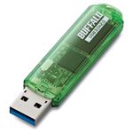 （まとめ）バッファロー USB3.0対応USBメモリー スタンダードモデル 16GB グリーン RUF3-C16GA-GR 1個【×2セット】