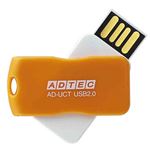 （まとめ）アドテック USB2.0回転式フラッシュメモリ 16GB オレンジ AD-UCTR16G-U2R 1個【×3セット】