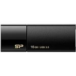 （まとめ）シリコンパワー USB3.0スライド式フラッシュメモリ 16GB ブラック SP016GBUF3B05V1K 1個【×3セット】