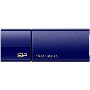 （まとめ）シリコンパワー USB3.0スライド式フラッシュメモリ 16GB ネイビー SP016GBUF3B05V1D 1個【×3セット】