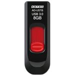 （まとめ）アドテック USB3.0スライド式フラッシュメモリ 8GB ブラック&レッド AD-USTB8G-U3R 1個【×3セット】