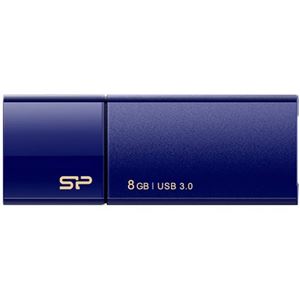 （まとめ）シリコンパワー USB3.0スライド式フラッシュメモリ 8GB ネイビー SP008GBUF3B05V1D 1個【×3セット】