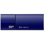 （まとめ）シリコンパワー USB3.0スライド式フラッシュメモリ 8GB ネイビー SP008GBUF3B05V1D 1個【×3セット】