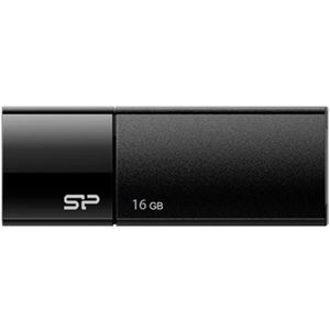 （まとめ）シリコンパワーUSB2.0フラッシュメモリ Ultima U05 16GB ブラック SP016GBUF2U05V1K 1個【×5セット】