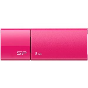 （まとめ）シリコンパワーUSB2.0フラッシュメモリ Ultima U05 8GB ピンク SP008GBUF2U05V1H 1個【×5セット】