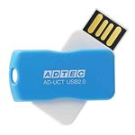 （まとめ）アドテック USB2.0回転式フラッシュメモリ 8GB ブルー AD-UCTL8G-U2T 1個【×5セット】