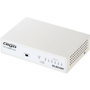 エレコム 1000BASE-T対応スイッチングハブ 5ポート メタル筐体 ホワイト EHC-G05MN2-HJW 1セット(3台)