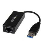 （まとめ）StarTechUSB3.0-Gigabit Ethernet LANアダプタ 10・100・1000Mbps対応 ブラック USB31000S1個【×2セット】