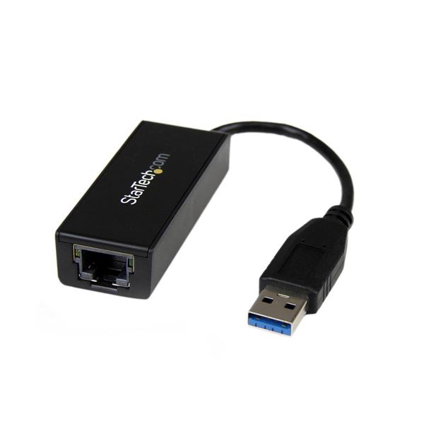 （まとめ）StarTechUSB3.0-Gigabit Ethernet LANアダプタ 10・100・1000Mbps対応 ブラック USB31000S1個(×2セット) b04