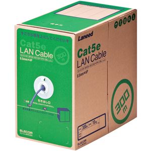 エレコム EU RoHS指令準拠LANケーブル(Cat5e 単線) パープル 300m LD-CT2/PU300/RS 1本