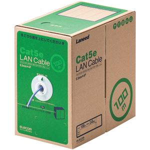 エレコム EU RoHS指令準拠LANケーブル(Cat5e 単線) パープル 100m LD-CT2/PU100/RS 1本