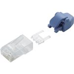 （まとめ）エレコム RJ45コネクタ(Cat6単線ヨリ線共通) LD-6RJ45T10/TP 1パック(10個)【×3セット】