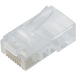 （まとめ）エレコム ツメの折れないLANコネクタカテゴリー5E 単線用 LD-RJ45T10/T 1パック(10個)【×5セット】