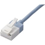 （まとめ）エレコムツメ折れ防止スーパースリムLANケーブル Cat6A準拠 ブルー 3m LD-GPASST/BU30 1本【×5セット】