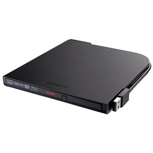 バッファロー BDXL対応USB2.0用ポータブルブルーレイドライブ スリムタイプ ブラック BRXL-PT6U2V-BKD 1台