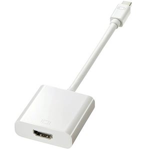 サンワサプライミニDisplayPort-HDMI変換アダプタ ホワイト AD-MDPPHD01 1個