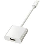 サンワサプライミニDisplayPort-HDMI変換アダプタ ホワイト AD-MDPPHD01 1個